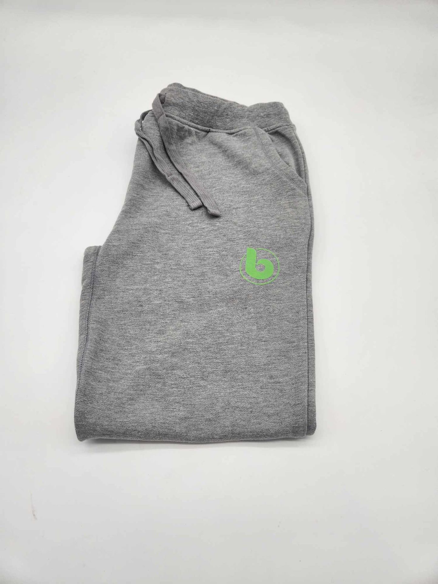 Jogger Sweatpants Heather Gray w Green Circle B