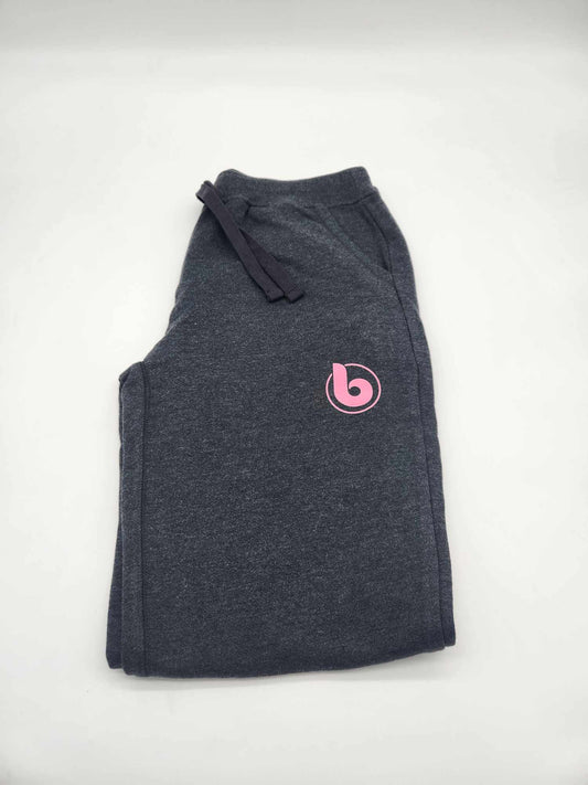 Jogger Sweatpants Graphite w Pink